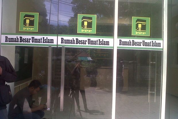 Penjagaan kantor PPP...