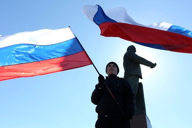 Massa pro Rusia tolak...