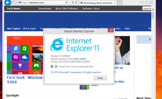 Internet Explorer 11...