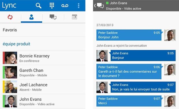 Aplikasi Lync Android...