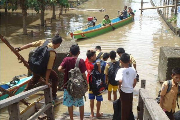 Banjir Wajo Mulai Surut