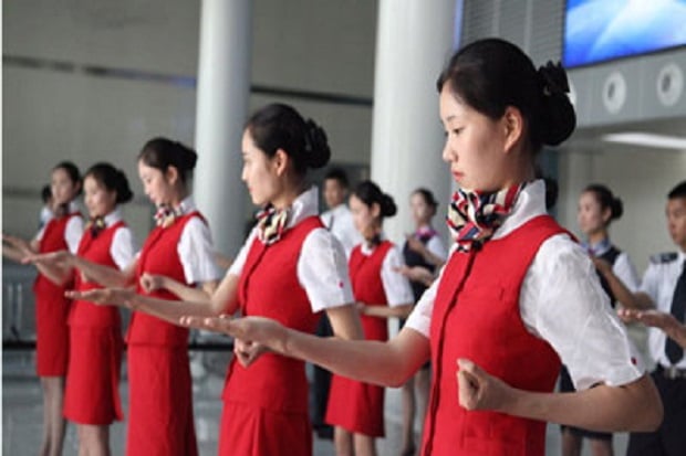 Pramugari China Belajar...