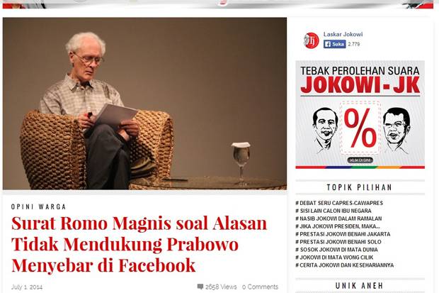 Surat Franz Magnis Dinilai...
