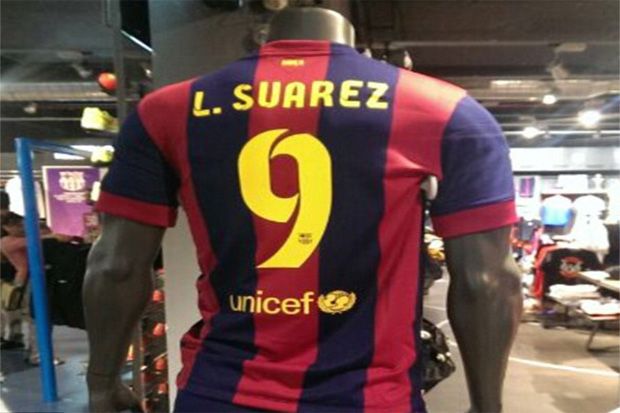 Jersey Suarez di Barcelona...