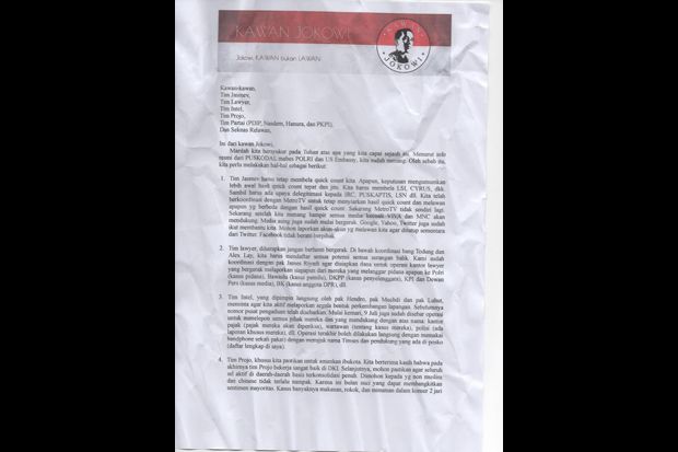 Seruan Amankan Kemenangan...