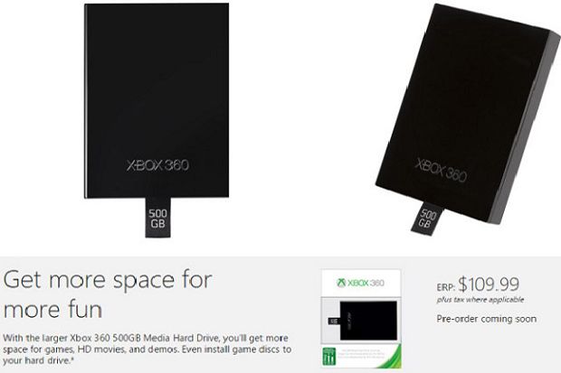 New Xbox 360 500GB Drive...