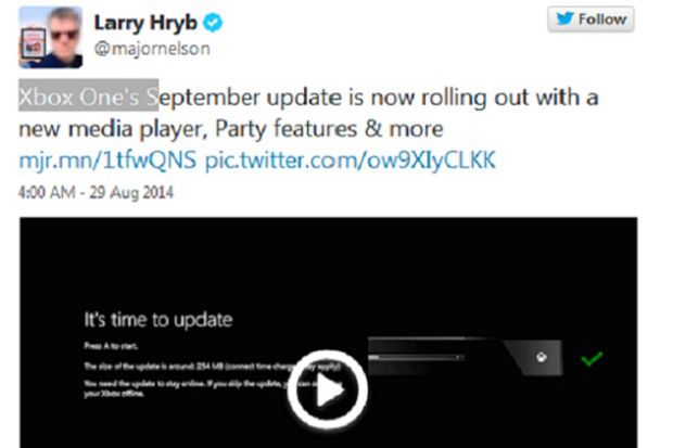 Xbox One Update Sekaligus...
