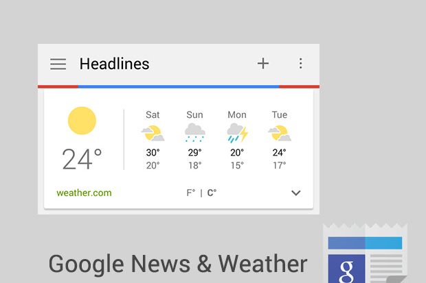 Google News dan Weather...
