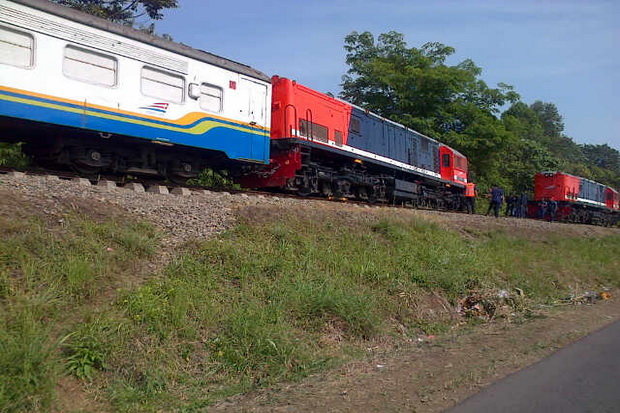 Tabrak Kerbau, KA Sindang...