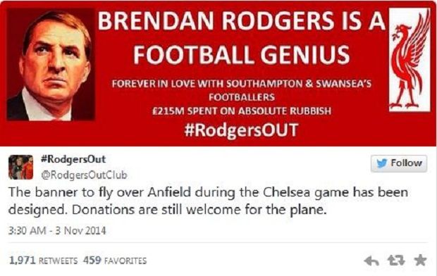 Spanduk Rodgers Out...