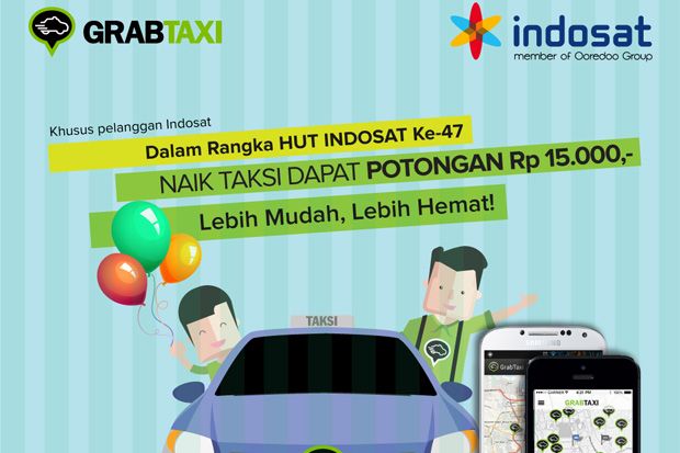 Indosat dan GrabTaxi...