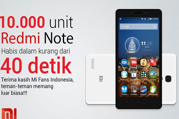 Redmi Note Ludes Terjual...