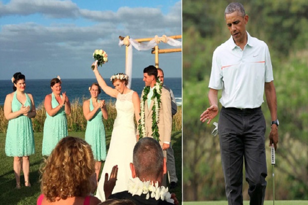 Obama Main Golf, Pernikahan...