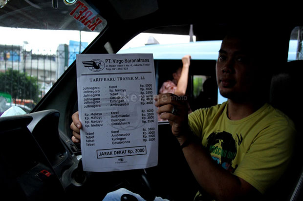 Tarif Angkot di Kota...