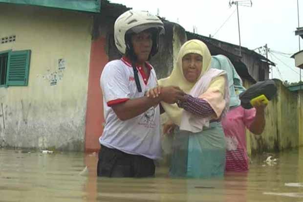 Banjir di Tebing Tinggi...