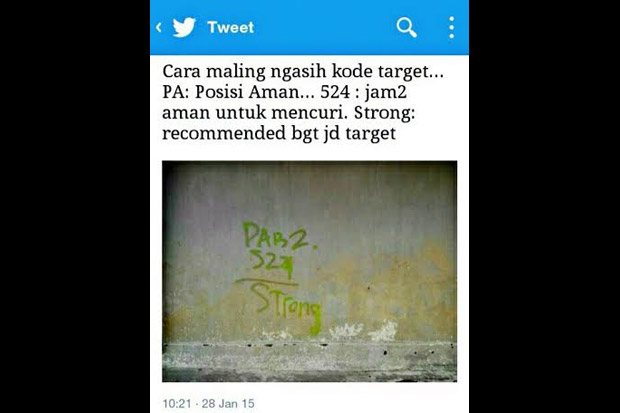 Kode Misterius Pencuri,...