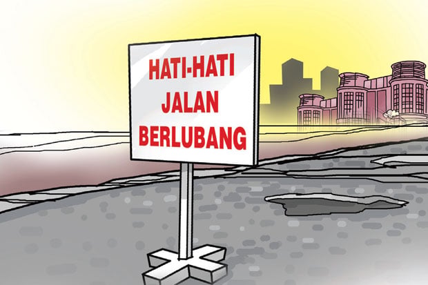 Jalan Rusak di Bekasi...