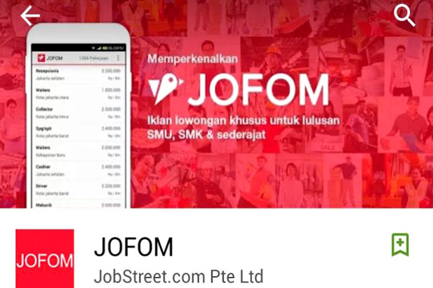 Jofom, Aplikasi Lowongan...