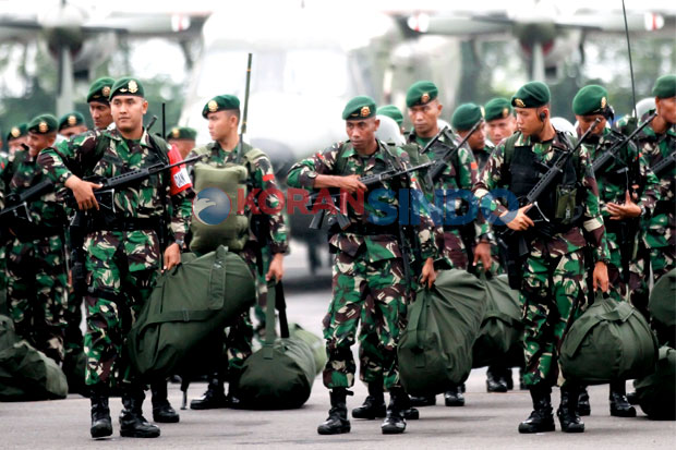 Latihan TNI di Poso...