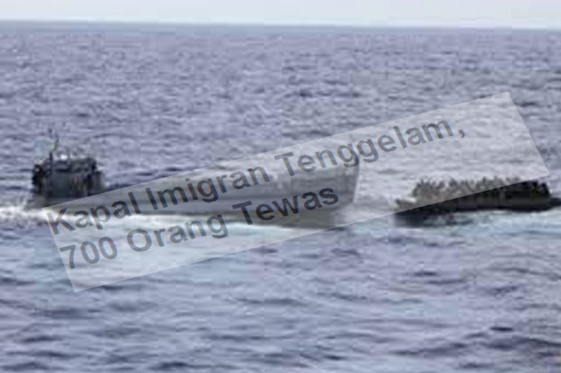 Kapal Imigran Tenggelam,...