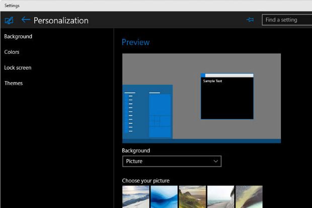 Sisi Gelap Windows 10