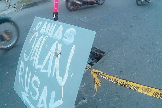 Jalan Ambles di Sleman...