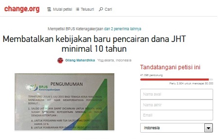 Masyarakat Kirim Petisi...
