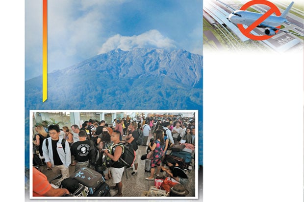 Raung Meletus, Penerbangan...