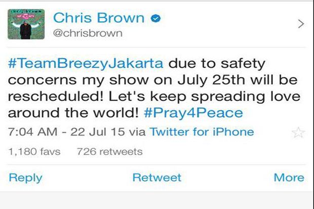 Chris Brown Batal (Lagi)...