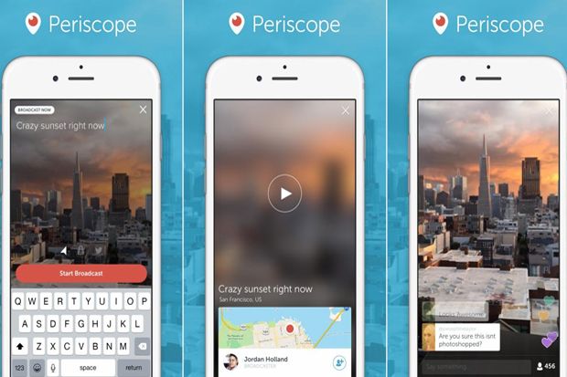 Periscope Jadi Aplikasi...