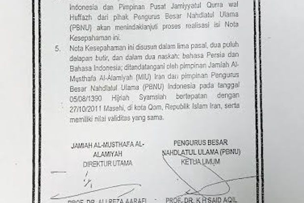 Kerja Sama PBNU dengan...