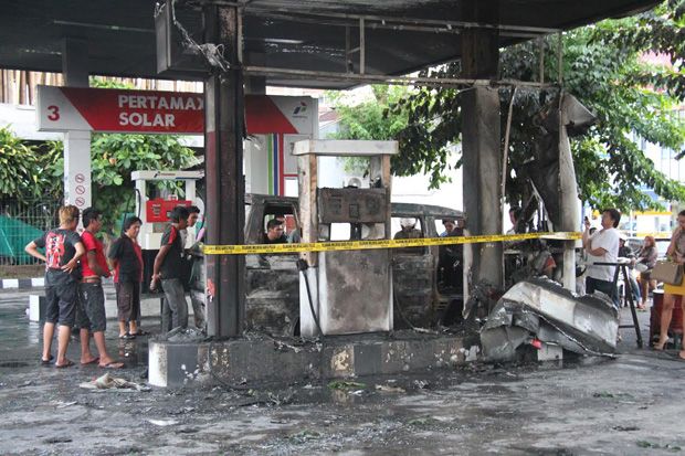 SPBU Terbakar saat Angkutan...