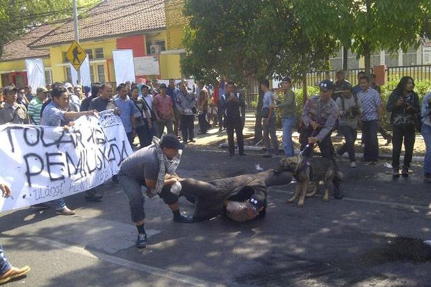 Demonstran Digigit Anjing...