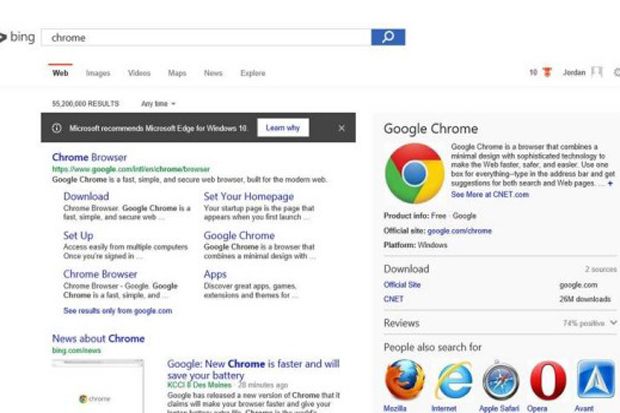 Microsoft Edge Muncul...