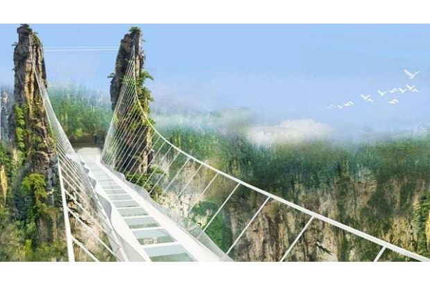 Zhangjiajie, Jembatan...
