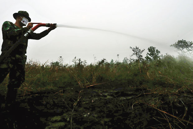 Garap Lahan Terbakar...