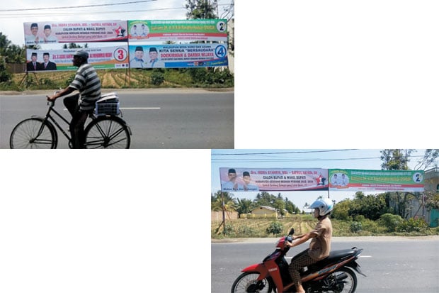 Spanduk Dua Calon Bupati...