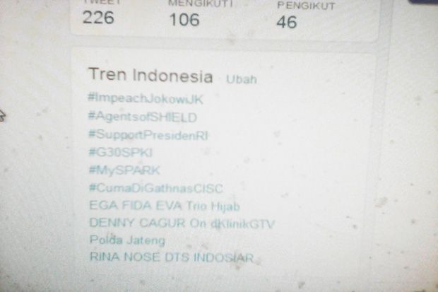 Hashtag #ImpeachJokowiJK...