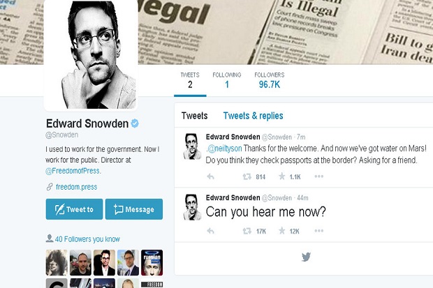 Heboh Akun Twitter Snowden,...