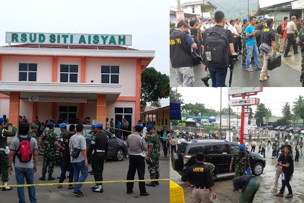 Olah TKP Bentrok TNI-Polri...