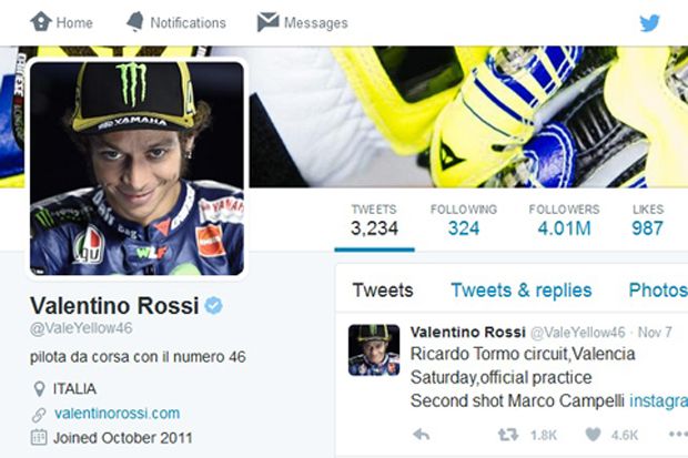 Rossi Unfollow Twitter...