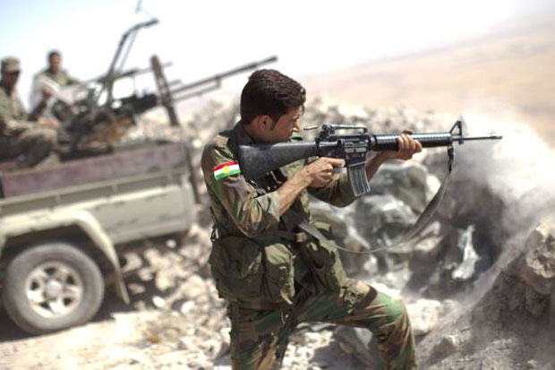 While Kurdish Fighters...