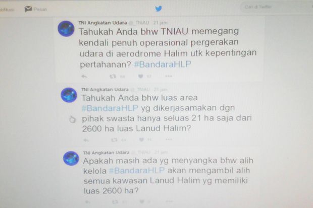 Respons TNI AU Soal...