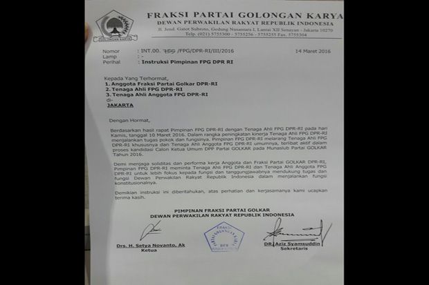 Tenaga Ahli Fraksi Golkar...