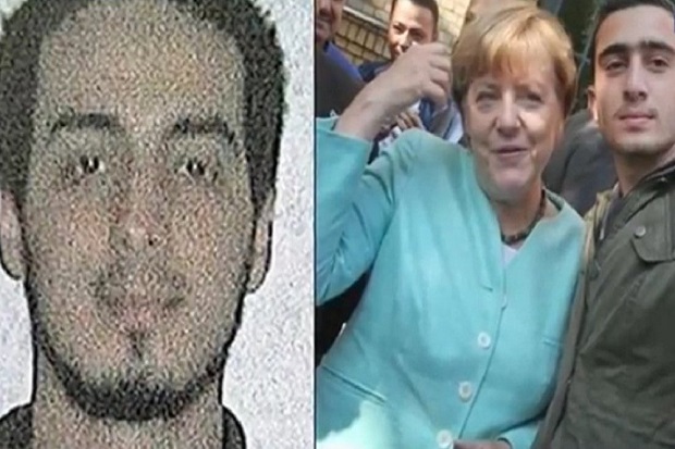 Foto Merkel dan Pelaku...