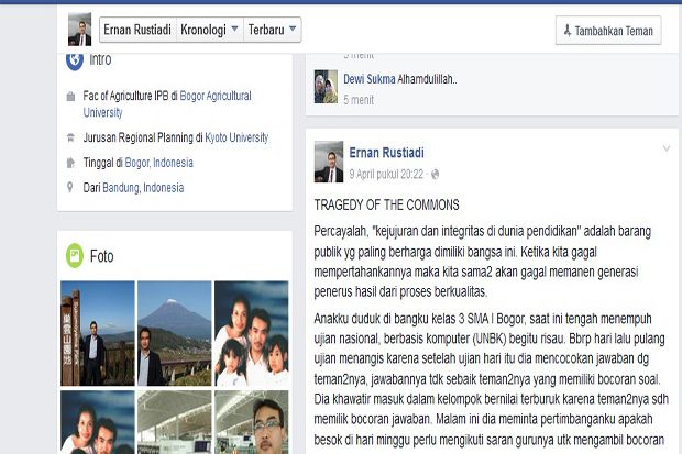 Mantan Dekan IPB Curhat...