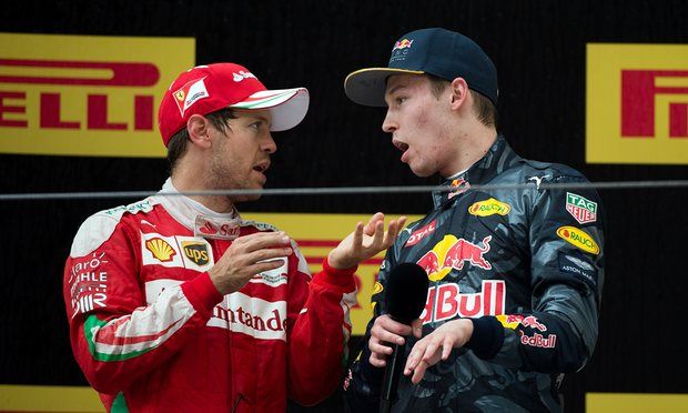 Vettel dan Kvyat Adu...