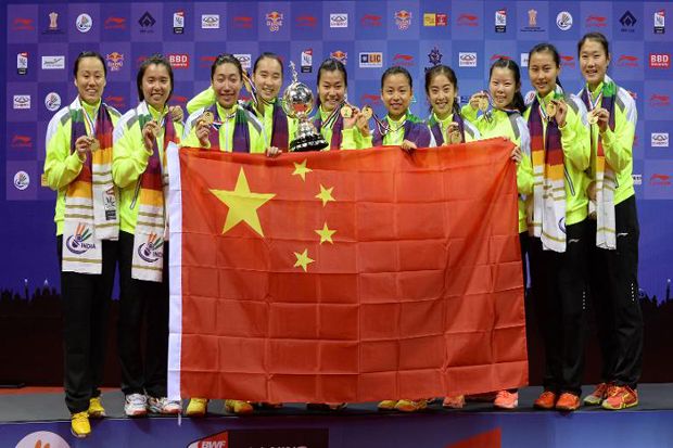 China Sabet Gelar ke-14...