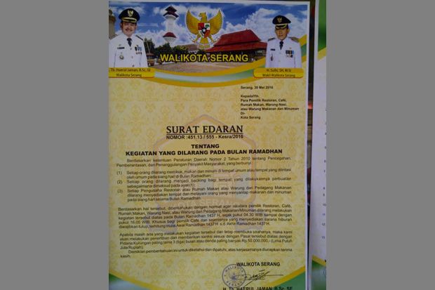 Ini Perda yang Dijadikan...