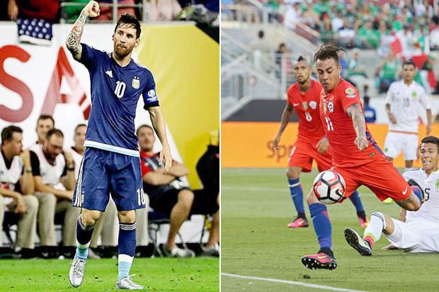 Duel Vargas vs Messi...